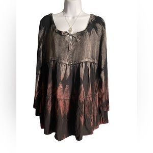 BLOUSE by Sacred Threads.  S/M.   BL/RD7.   221883